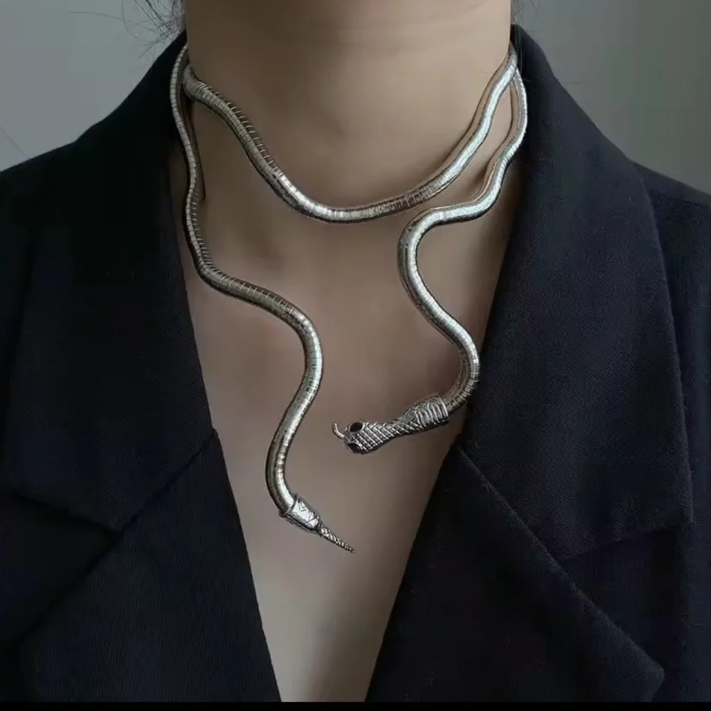 Silver Serpenti Snake Necklace-Bracelet Multifunctional - Picture 3 of 17